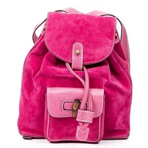 Stunning hot pink vintage Gucci handbag backpack GORGEOUS